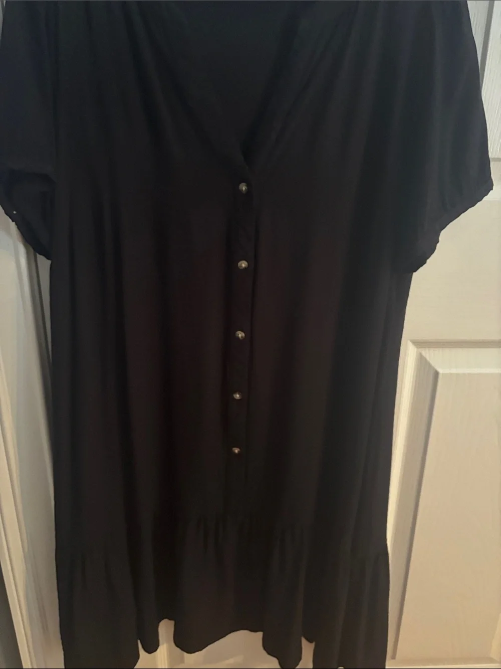 Loft black drop waist dress